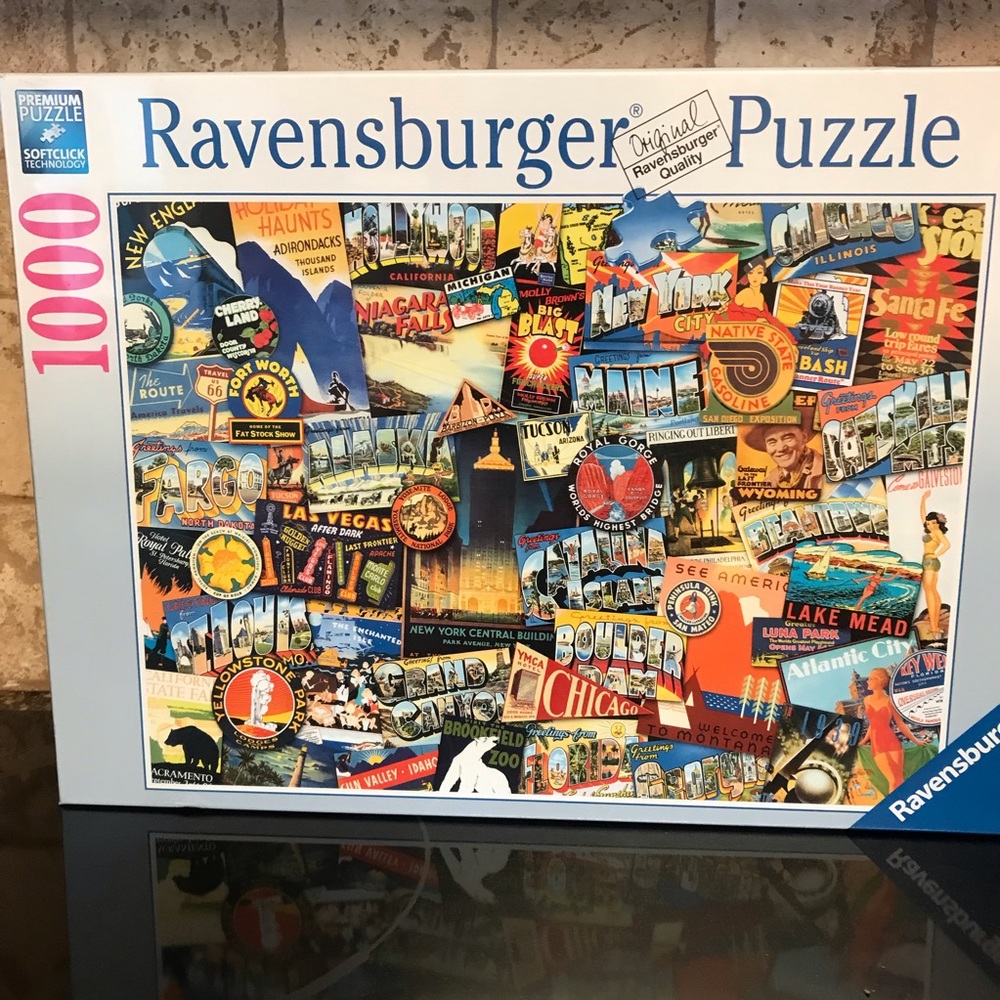NIB Ravensburger 1000 piece jigsaw puzzle “Round Trip USA”